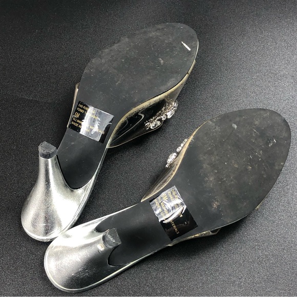 Rialto Onasis Women’s Clear Silver Heel Sandals Size 6M - Picture 9 of 10
